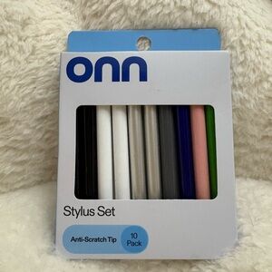 ONN Stylus Set - Black, White, Gray, Pink, Green